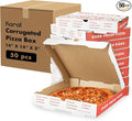 Karat Pizza Boxes 14" x 14" [50 Pack] Classic Red Print Grease-Resistant Corrugated Pizza Box, Ventilated & Convertible to Plate, Perfect for Personal & Pizzas