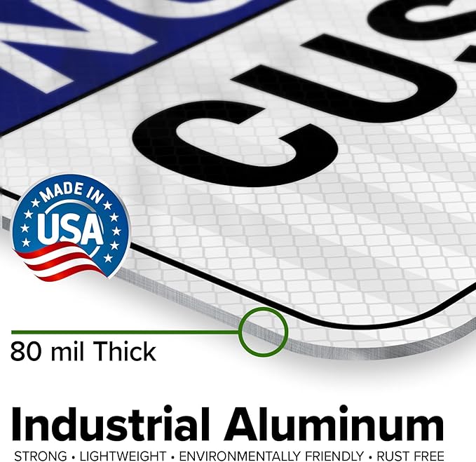 Custom Notice Sign, Ansi Sign, Osha Compliant, 12x18 Inches, 3M EGP Reflective, Rust Free .063 Aluminum, Fade Resistant, Made in USA by My Sign Center