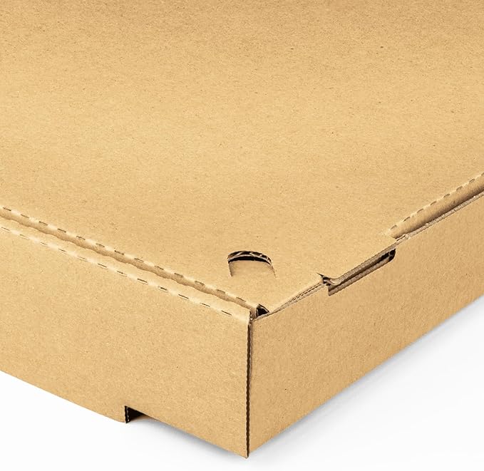 Karat Pizza Boxes 16" x 16" x2" [50 Pack] Kraft Corrugated Boxes | Ventilated, Grease-Resistant, Durable for Pizza or Shipping Use