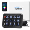 BEAMTECH 12 Gang Switch Panel, APP Remote Control RGB Toggle Momentary Pulsed Circuit Control Relay System Box Auxiliary Touch Control Switch LED Light Controller for Car Truck Van Off Road