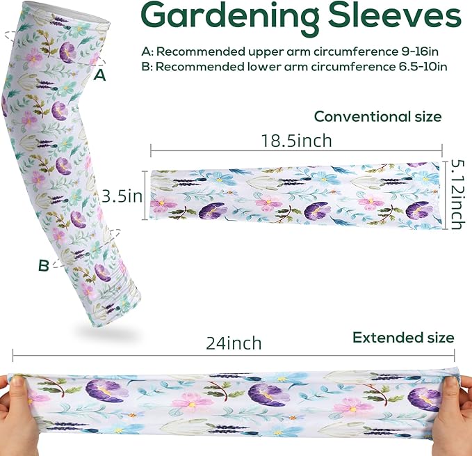 YUNVI Gardening Sleeves Farm Sun Protection Cooling Arm Sleeves to Cover Arm for Women