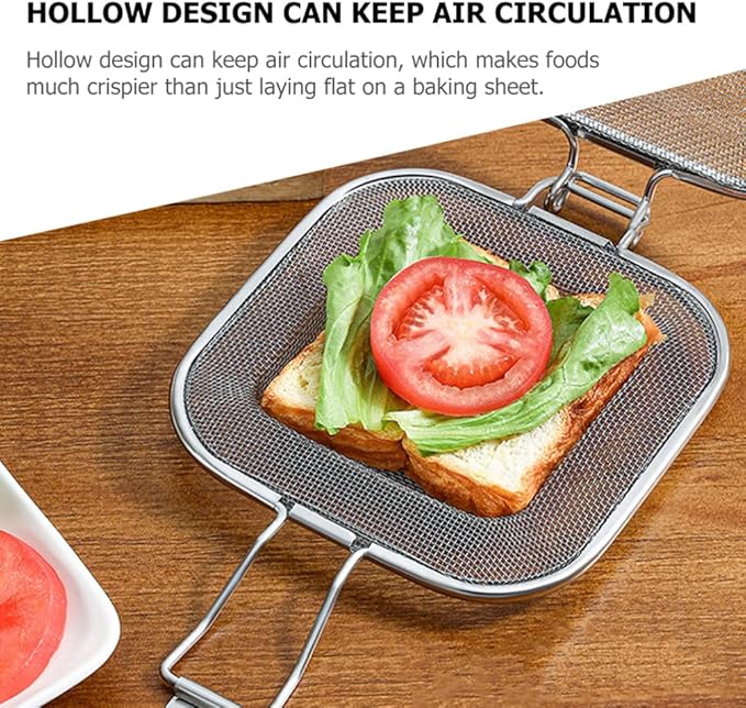 Sandwich Cage Toaster Sandwich Clip Sandwich Racks Breakfast Sandwich Maker Grill Press Grilled Cheese Maker Panini Press Stainless Steel Toaster Accessory Kitchen Utensils