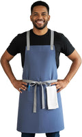 Professional Work Apron for Men & Women – 100% Cotton with waterproof Membrane, Cross Back Straps