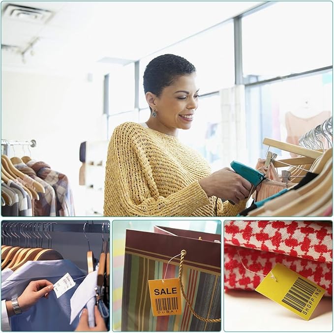 BS ONE Price Tagging Gun for Clothing, Standard Retail Price Tag Attacher Gun Kit for Clothes Labeler with 6 Needles & 1000pcs 1" Barbs Fasteners & Organizer Bag for Store Warehouse Yard Sale