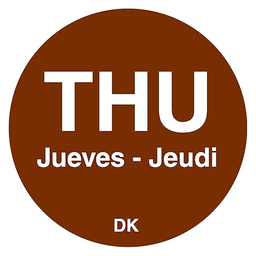 DayMark Safety Systems-IT1143924 Day of the Week 3/4" Circle Permanent Label, THU (Roll of 1,000)