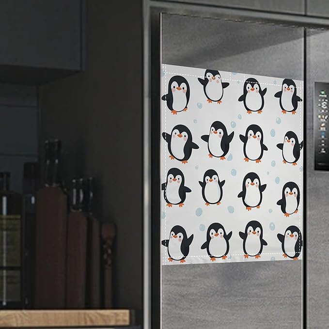Dishwasher Magnet Cover,Cute Cartoon Penguins Dishwasher Cover Magnetic Home Appliances Refrigerator Decorative 23" x 26"