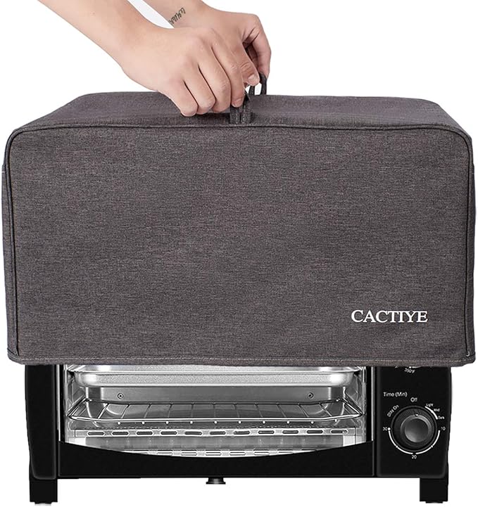 Toaster Oven Dust Cover with Accessory Pockets Compatible with Hamilton Beach 6 Slice of Toaster Oven ( GRAY)
