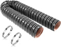 NOWBALL 2.5in Automotive Air Duct Hose, Length 2 Meter-6.6ft, 2.5" Silicone Flexible Cooling Ducting, 63mm High Heat Brake Exhaust Hose for Car, Garage, Dryer Air System Black