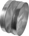 Vent Systems 12" Inch Flexible Vibration-Reducing Duct Connector – Round Galvanized Steel Vent Hose Adapter, Male-End Spiral Duct, Pipe Extender, HVAC Ventilation Fittings - Inline Duct Work Coupler