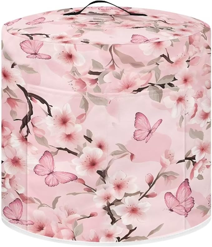 Flashideas Pink Flower Dust Cover Compatible with 6 qt Instant Pot and Extra Accessories, for Electric Pressure Cooker Rice Cooker and Air Fryer Insulated Protector Cover Keep Appliance Clean