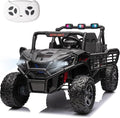 24V 2-Seater Ride On Car, Side by Side Kids Ride On Truck with Remote Control, Battery Powered Electric Car for Kids, Off-Road Ride On Truck with Bluetooth, Black