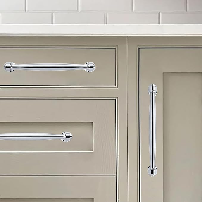 khtumeware 1 Pack Appliance Pull 18 Inch(457mm) Vibrant Polished Chrome Cabinet pulls Kitchen Cabinet Handles Kitchen Cabinet Hardware for Cupboard Drawer Handles Dresser Pulls