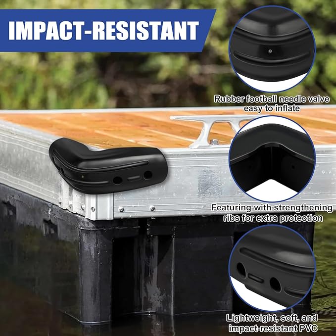 Corner Dock Bumper Fender, Marine Corner Dock Fender Bumper, Soft Dock Bumper Guards Dock Bumpers Dock Corner Side Edge for Boat Docks