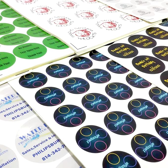 Custom 100-500 Personalized Labels, Oval 5x2 Inch Stickers with Logo & Text for Business, Thank You Labels