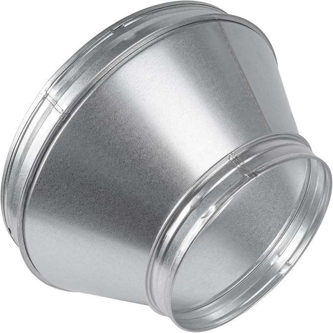 12.5" to 8" Inch Round Duct Reducer - Galvanized Steel Pipe Increaser - Coupling for Round Duct Ventilation Systems - Heating & Cooling, HVAC