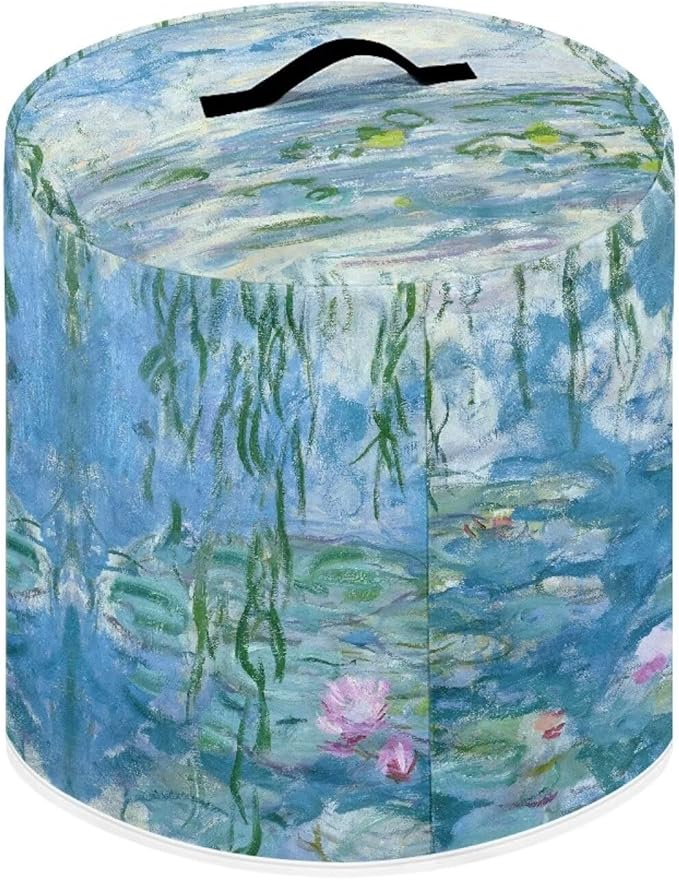 Art Starry Night Oil Painting Pressure Cooker Dust Cover Compatible with 8 Quart,Durable Dust Cover with Pocket,Round Kitchen Appliance Cover