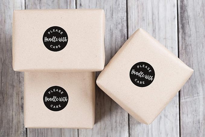 Please Handle with Care Label / 500 Small Business Shipping Stickers / 2" Order Package Envelope Seals/Made in The USA