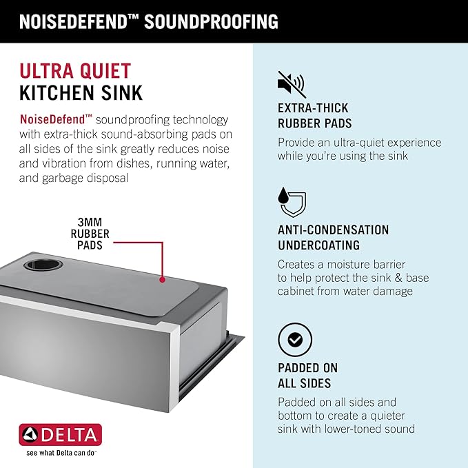DELTA FAUCET Delta Lenta 30-inch Retrofit Farmhouse Apron Front 16 Gauge Stainless Steel Single Bowl Kitchen Sink for Undermount/Drop-In Installation with Accessories, 95J132-T30S-SS