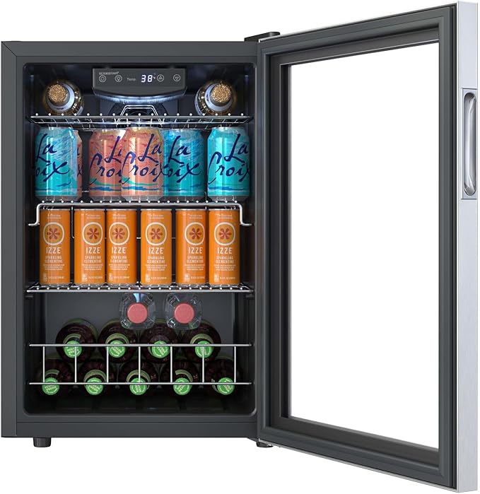 EdgeStar BWC91SS 17 Inch Wide 80 Can Capacity Extreme Cool Beverage Center