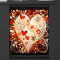 Valentine's Day Love Flowers Dishwasher Magnet Cover, Reusable Refrigerator Panel Stickers Microwave Front Door Covers Magnets for Kitchen Home Appliances Holiday Party Decorations 23 X 26 in
