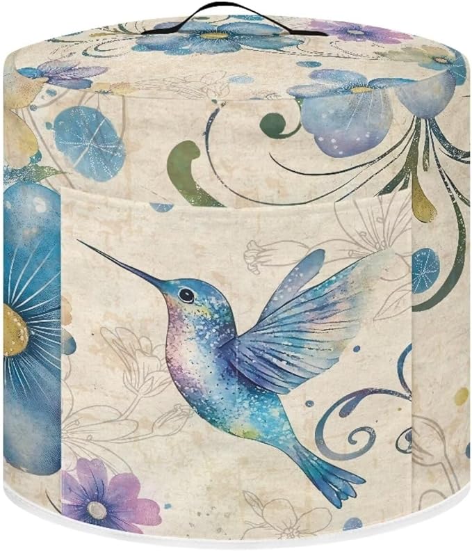 Bird Flower Pressure Cooker Cover Instant Pot Accessories Instant Pot Kitchen Appliance Dust Cover with Pockets for Rice Cooker Air Fryer Slow Cooker Dust Covers for Kitchen Size L