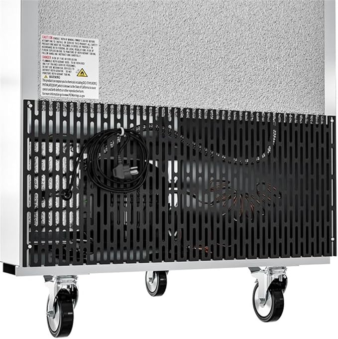 Pemberly Row 29" Commercial Stainless Steel Half Door Reach-in Freezer in Silver