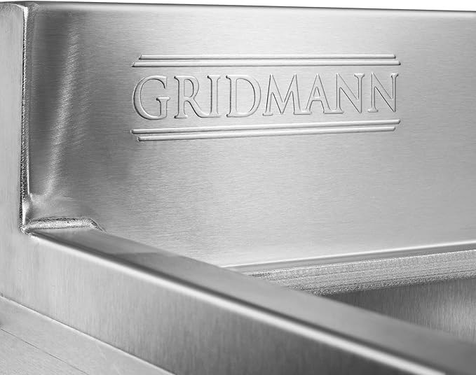 GRIDMANN 3 Compartment Stainless Steel Bar Sink, NSF Commercial Kitchen Underbar Sink with 10" L x 14" W x 10" D Bowls for Restaurant, Laundry, Garage
