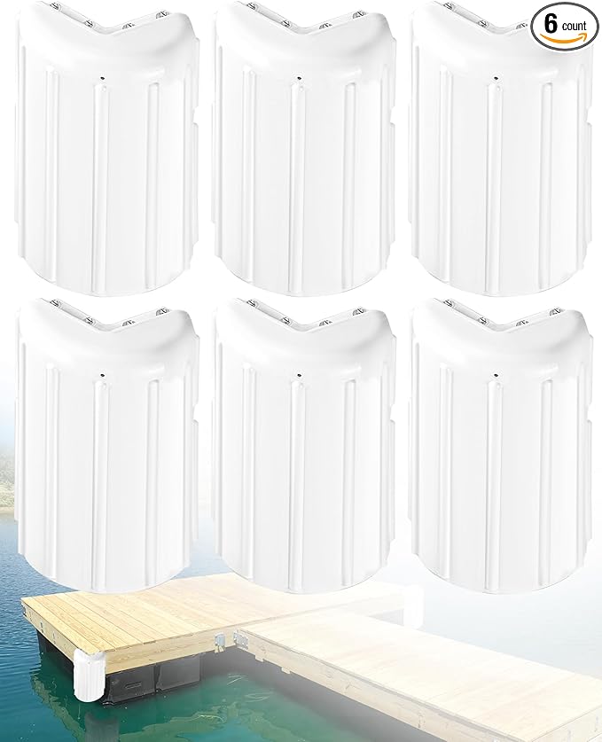 Dock Bumpers Dock Corner Bumper Fender Marine Boat Dock Bumpers for Edge Corner,Inflatable Dock Protection,Soft UV-Resistant Marine-Grade Vinyl,Stainless Steel Mounting Hardware Included,8"x16"
