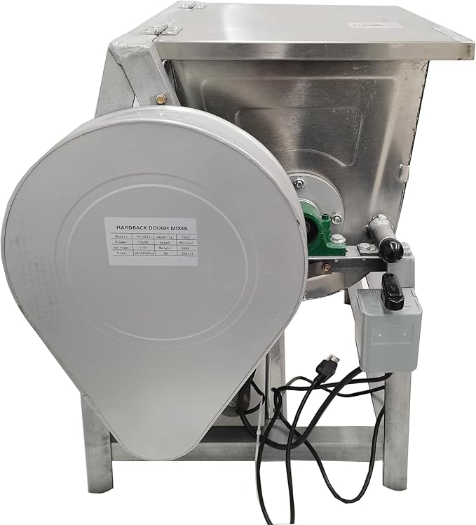 25KG/55LB Commercial Dough Mixer, 110V 2200W Spiral Kneading Machine with 90° Tilt Stainless Steel Bowl, Heavy Duty Electric Flour & Food Mixer for Bakery, Restaurant