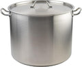 Winco Heavy-Duty Stainless Steel Stock Pot with Cover, 60 Quart