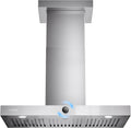 36 Inch Wall Mount Range Hood 1200CFM, Stainless Steel Convertible Ductless/Ducted Stove Vent Hood, Low Noise Kitchen Vent Hoods with Duct Cover, 2 Lights 3 Baffle Filters, Touch & Knob Control