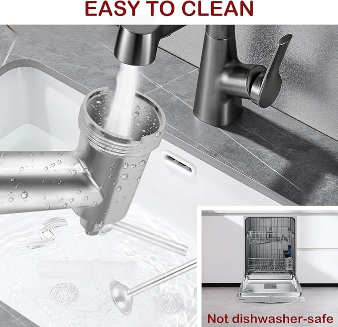 Meat Grinder & Slicer Shredder Attachments for KitchenAid Stand Mixer, Meat Grinder with 2 Size Sausage Stuffer Tubesand and 4 Types Slicer Shredder Combination Set for Mincing Meat/Chopping Food