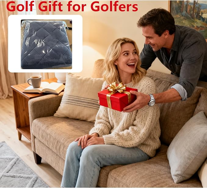 FLYMEI Golf Cart Seat Covers, Golf Cart Seat Towel Blanket, Short Plush Surface, Soft and Comfortable, Fit for EZGO, Yamaha, Club Car and Other 2-Seat Golf Carts, 51"x 30.5"