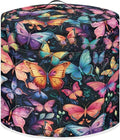 Flashideas Colorful Butterfly Pressure Cooker Cover for 8 Quart Instant Pot and Air Fryer Accessories, Stain Resistant Washable Round Protective Cover Electric Appliance Cover with Front Pocket