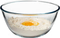 SIMAX Glass Mixing Bowl, 1.8 Quart Clear Glass, Modern, Contemporary, Oven & Microwave Safe, Mixing, Serving, Baking