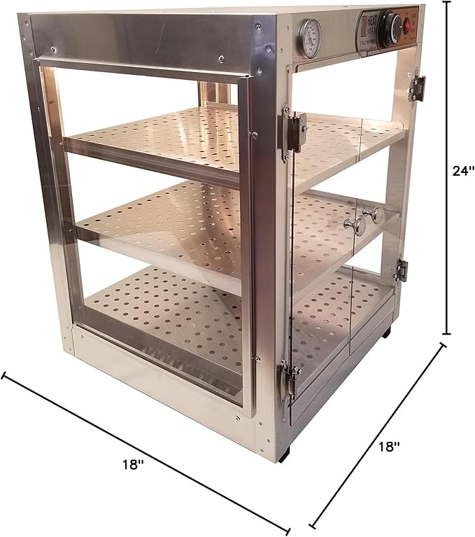 HeatMax 181824 Food Warmer Display, Pizza Warmer, UL Certified, Made in USA