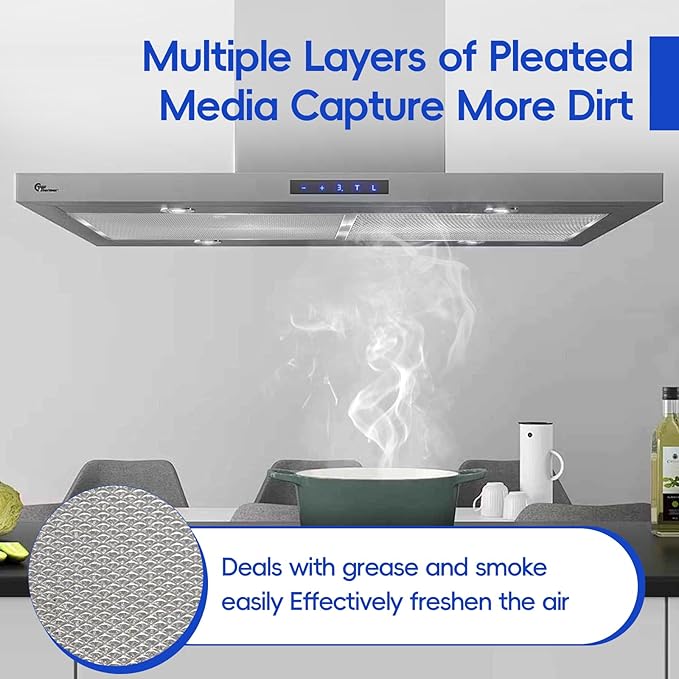 Stove Hood Vent Filter 11-3/4" x 14-1/4" BPS1FA30 - Compatible with NuTone Allure & Broan Range Hood Filter Replacement 99010299 - Fits QS1 QS2 30" Hoods(Stainless Steel Frame: 2-Pack)
