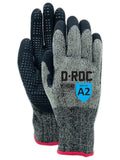 MAGID D-ROC ANSI A2 Heat-Resistant Work Gloves with Sandy Nitrile Coating, 48 Pairs, Size 8/Medium, GPD249