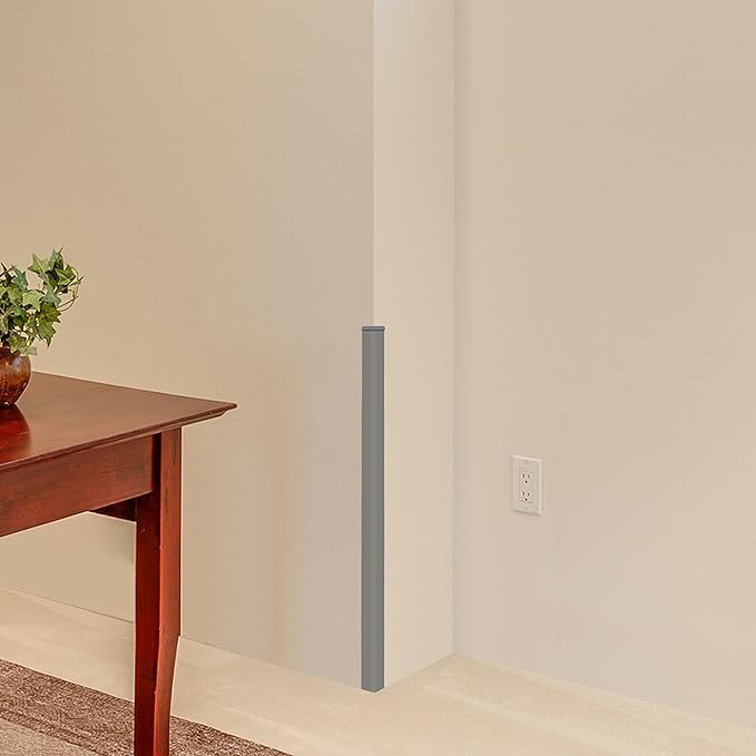Rubber Bond Wall Corner Guard Edge Protector, 1x1x36 inch Baby Proofing Corner Guards | Self-Adhesive Furniture Edge Strips for Home & Office (5 Pack, Gray)