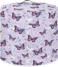 Purple Butterfly Pressure Cooker Cover for Women Dust Protection Insulated Rice Cooker Cover with Easy to Clean Lining Dust Cover with Pockets for Instant Pot 6 Quart Appliance Cover