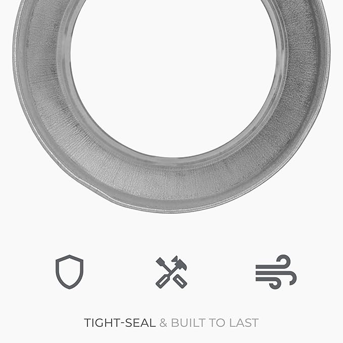 6" to 5" Inch Round Duct Reducer - Male Fit Galvanized Steel Pipe Increaser - Coupling for Round Duct Ventilation Systems - Heating & Cooling