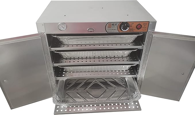 HeatMax 25x15x24 Commercial Hot Box Catering Food Warmer, Hot Food, Pizza, Pastry, Empanada, Patty, Concession, Heated Case