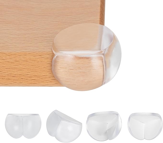Bebe Earth Baby Proofing Corner Protectors, 18 Furniture Corner Guards Bumpers for Table - Clear Child Safety Protector for Home, New Parents and Couples
