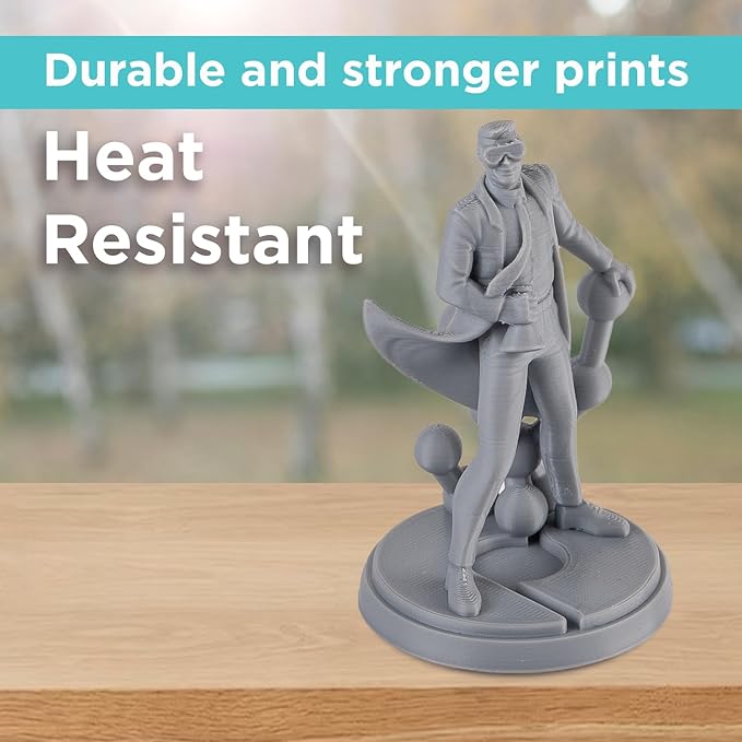 Polymaker ABS Filament 1.75mm Grey, 5kg 3D Printing Filament, PolyLite ABS 3D Printer Filament, Heat Resistant, Strong & Durable, Dimensional Accuracy +/- 0.03mm