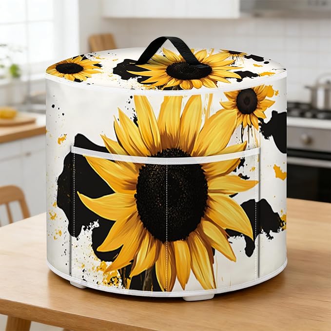 Air Fryer Dust Cover with Top Handle and Storage Bag, Compatible with Rice Cookers, Pressure Cookers, Slow Cookers and Air Fryers, Available in 3-Quart, 6-Quart and 8-Quart Sizes.