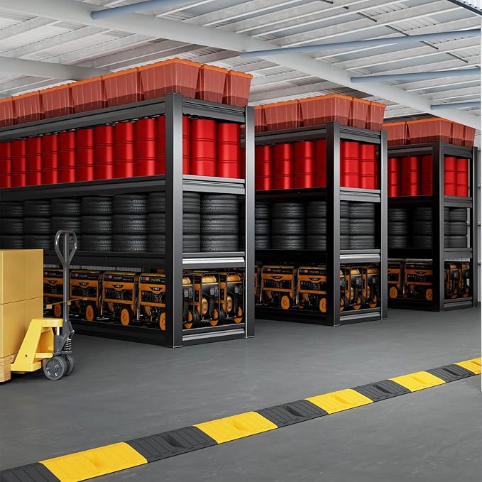 30" Deep Heavy Duty Garage Shelving Units, 68" Wide Storage Shelves, 4 -Tier Metal Garage Shelves,Large Storage Rack,Industrial Shelving for Shop, 68" W x 30" D x 68" H
