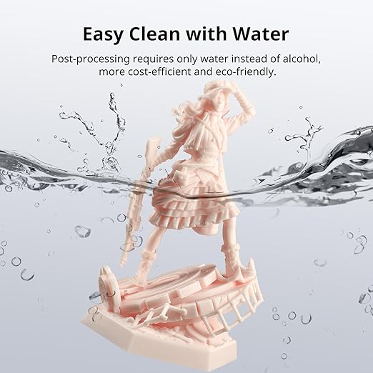 ANYCUBIC Water Washable 3D Printer Resin 2.0, 405nm High Precision 3D Resin, Low Shrinkage Photopolymer Resin for 4K/8K/12K Capable LCD DLP Resin 3D Printer (Cherry Blossom Pink, 1000g)