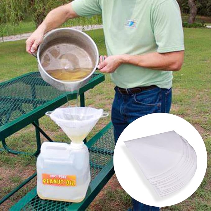 30 Pack 10" Deep Fryer Oil Filters, Best Non Woven Cooking Oil Strainer, Premium Maple Syrup Filter Set, Cones Commercial Filter for Restaurants, Kitchen, Cafes, Food Trucks, Hotels