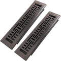 2x10 Inches 2 Pack Heavy Duty Walkable Floor Register Easy Adjust Air Supply Lever Floor Vents - Seattle Design - Vent Cover for Home Floor - Oil Rubbed Bronze