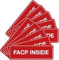 Signs ByLITA Standard FACP Inside Sign | Fire Safety Signage (Red) - Small 10 Pack